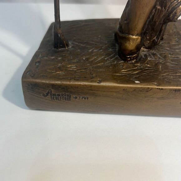 Bronze Golf Statue from era‎ of Bobby Jones Walter Hagen - Picture 4 of 6